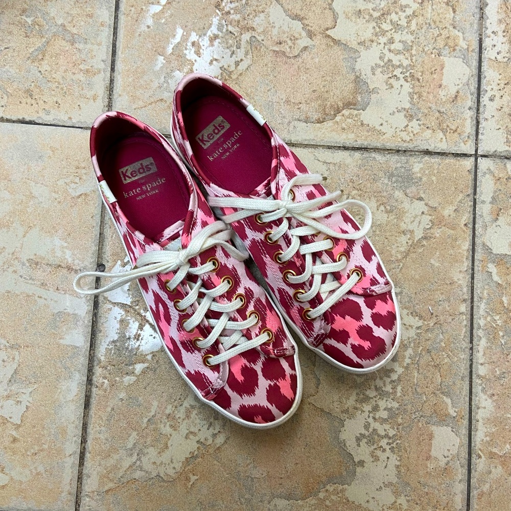 Keds X Kate Spade Kickstart Leopard Satin Sneakers - Picture 3 of 9